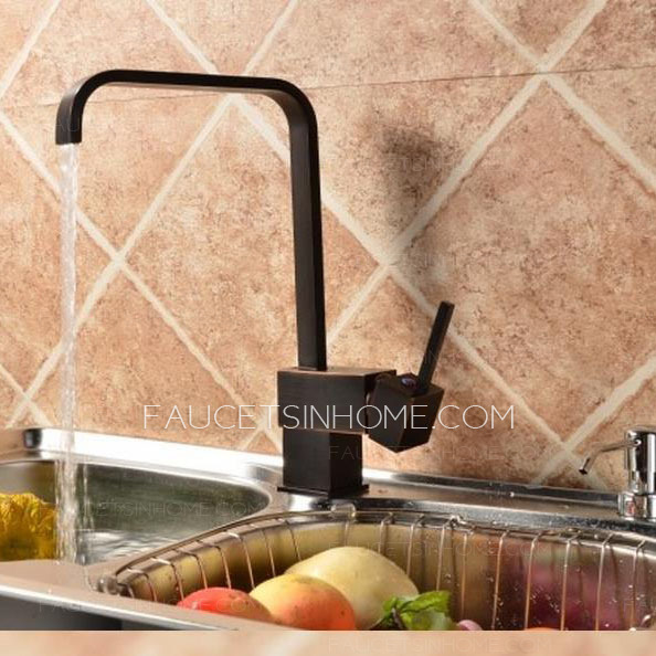 Waterfall Quality Oil-Rubbed Bronze Black Kitchen Faucet