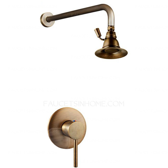 Superior Antique Brass Ring Top Shower Faucet 