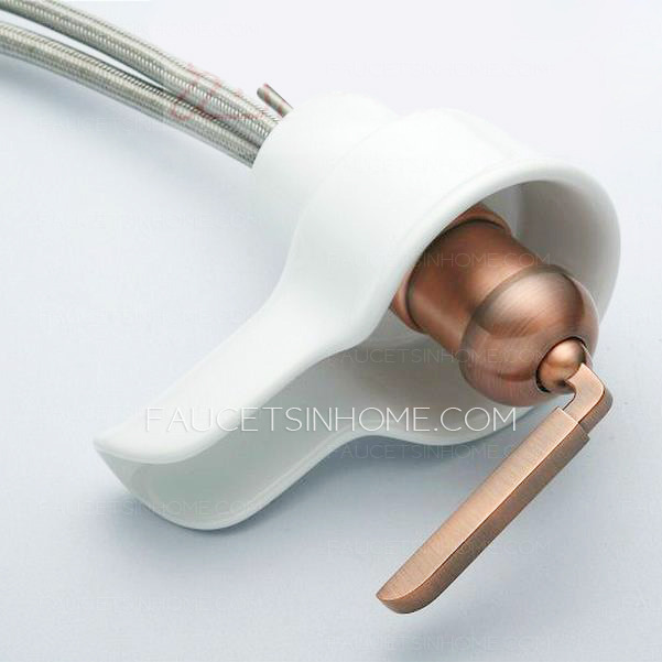 Ceramic Art Rose Gold Bathroom Faucet Styles