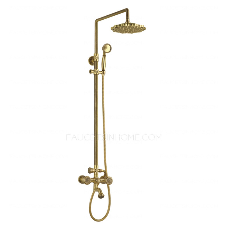 Exquisite Purely Brass Antique Shower Faucets 