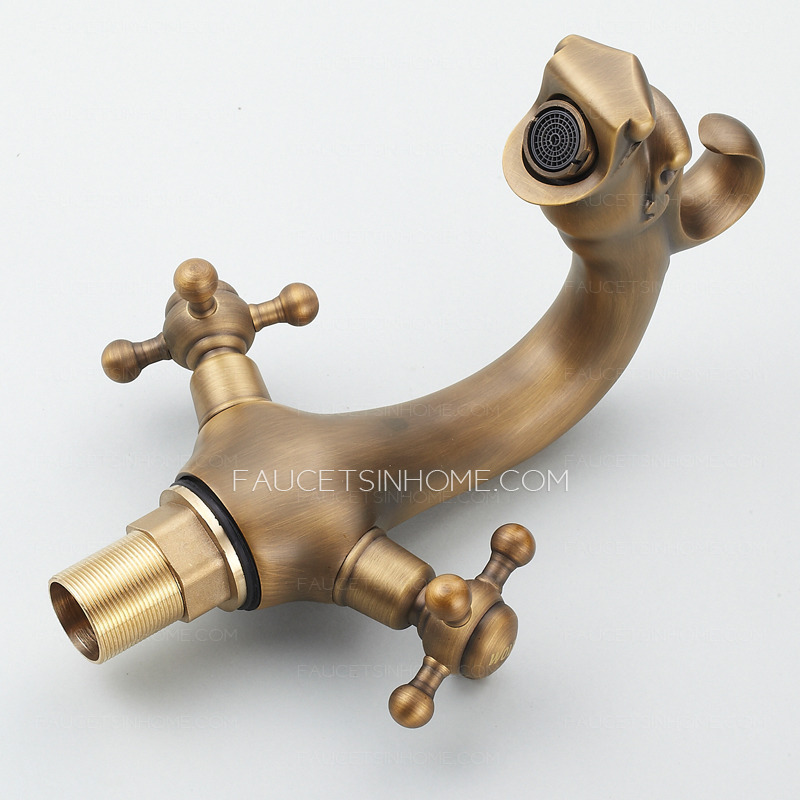 Chic Dragon Shape One Hole Antique Sink Faucets