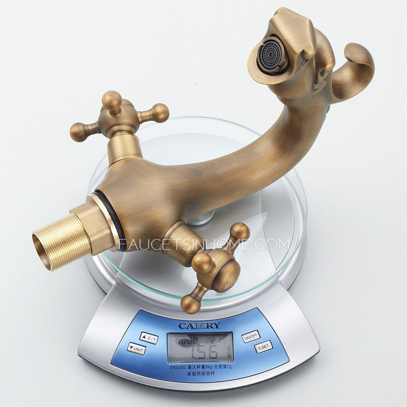 Chic Dragon Shape One Hole Antique Sink Faucets