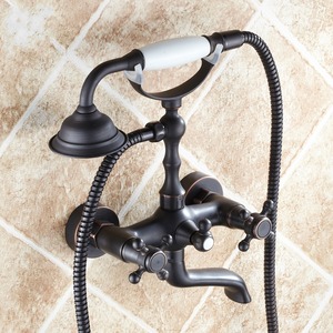 Retro Style Two Holes Oil Rubbed Bronze Tub Faucet