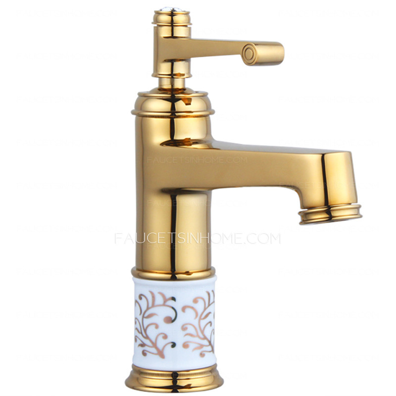 Chic Floral Pattern Bathroom Faucet Replacement