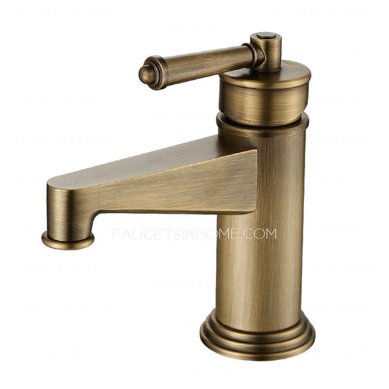 Vintage Brown Center Set Bronze Bathroom Faucet