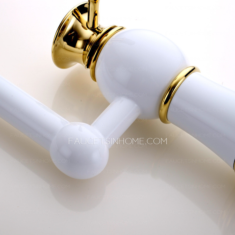 Retro Style Classic White Install Bathroom Faucet