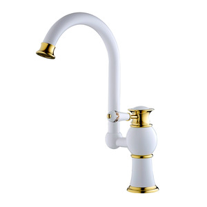 Retro Style Classic White Install Bathroom Faucet