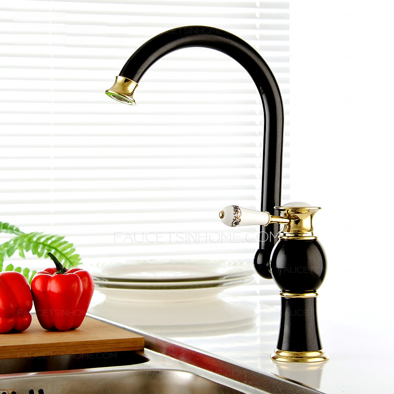 Vintage Style Classic Black Install Bathroom Faucet