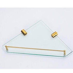 Glass Material Bathroom Shelf Triangle Shape 