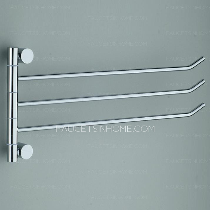 Solid Brass Rotatable Towel Bars Wall Mounted 