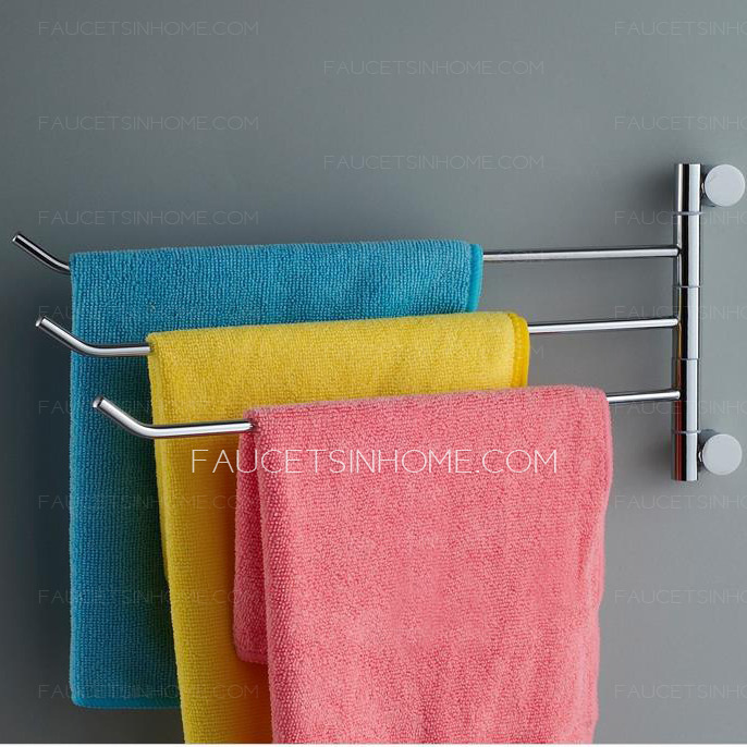 Solid Brass Rotatable Towel Bars Wall Mounted 