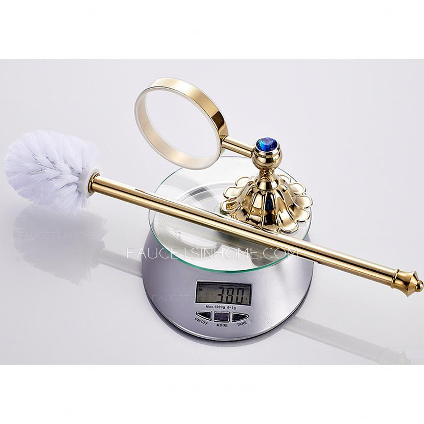 Exqusite Brass Toilet Brush Holder Porcelain Toilet Cup 