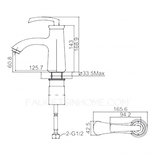 Designed Chrome Bath Faucets One Hole Single Handle 