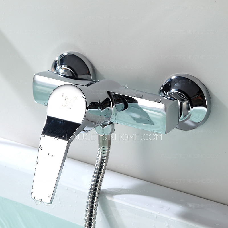 Bathroom Tub Faucets Chrome Finish Modern 