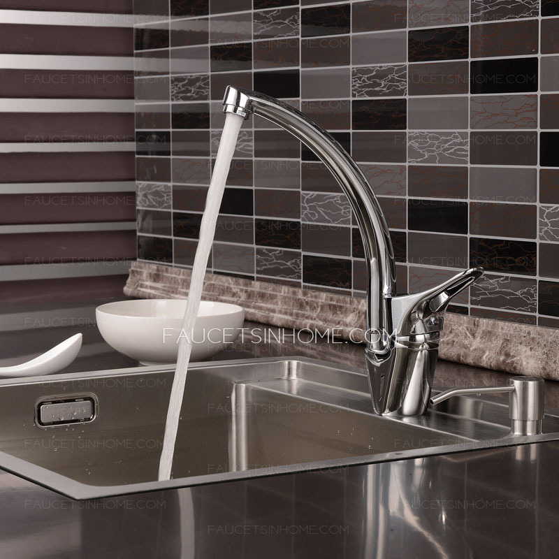 Modern Silver One Hole Unique Kitchen Faucet