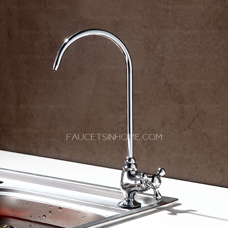 Good Drinking Water Gooseneck Faucet Cross Handle 