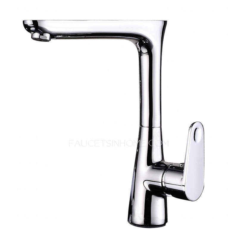 Rotatable One Hole Electroplated Bathroom Sinks Faucets