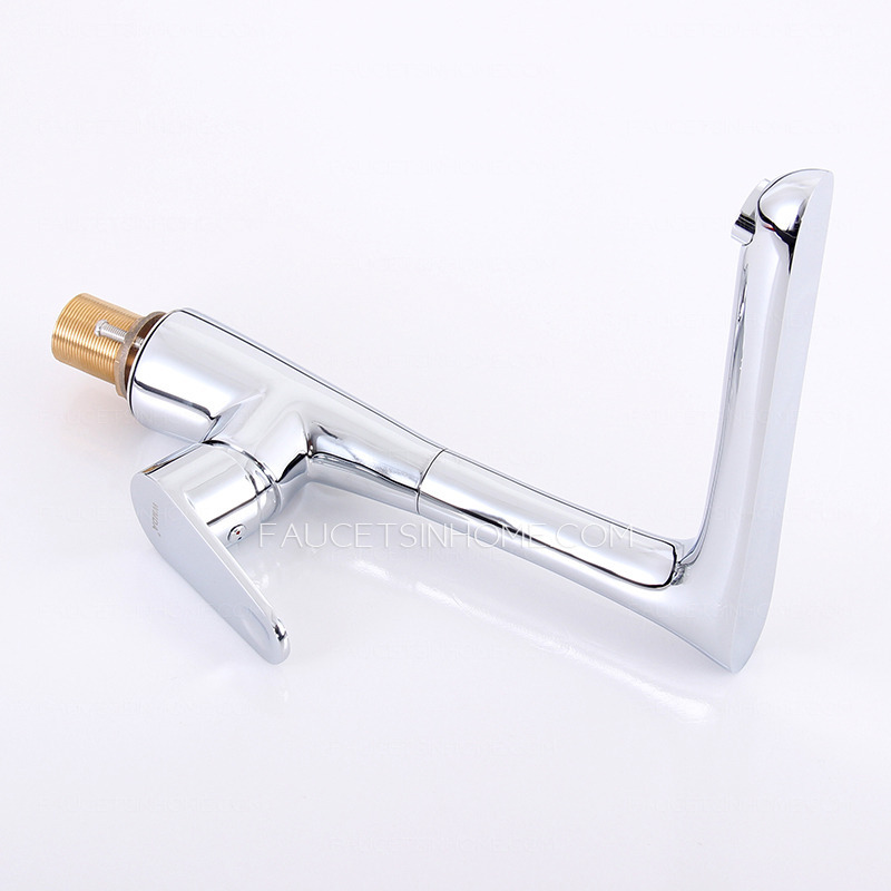 Rotatable One Hole Electroplated Bathroom Sinks Faucets
