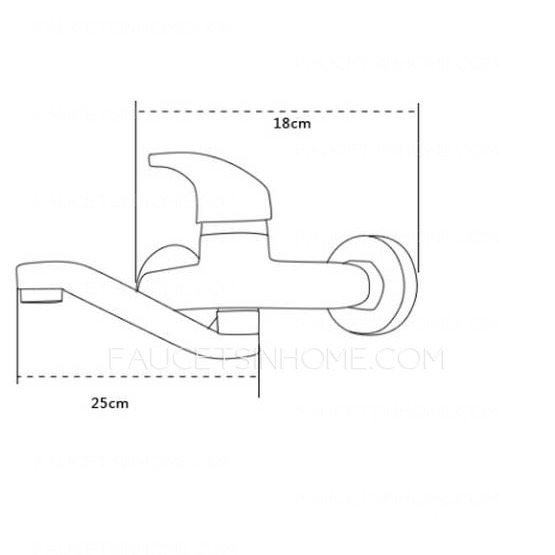 Modern Designed Wall Mounted Faucets Brass Material 