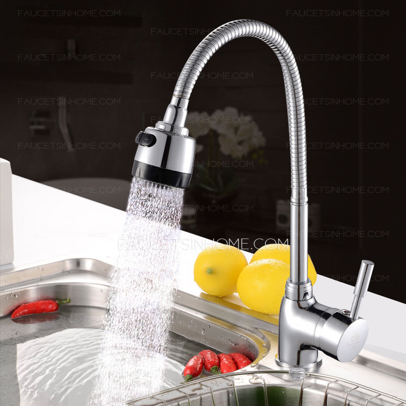 Rotatable Kitchen Single Hole Kitchen Faucet With Sprayer