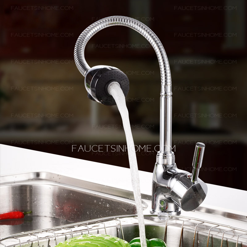 Rotatable Kitchen Single Hole Kitchen Faucet With Sprayer