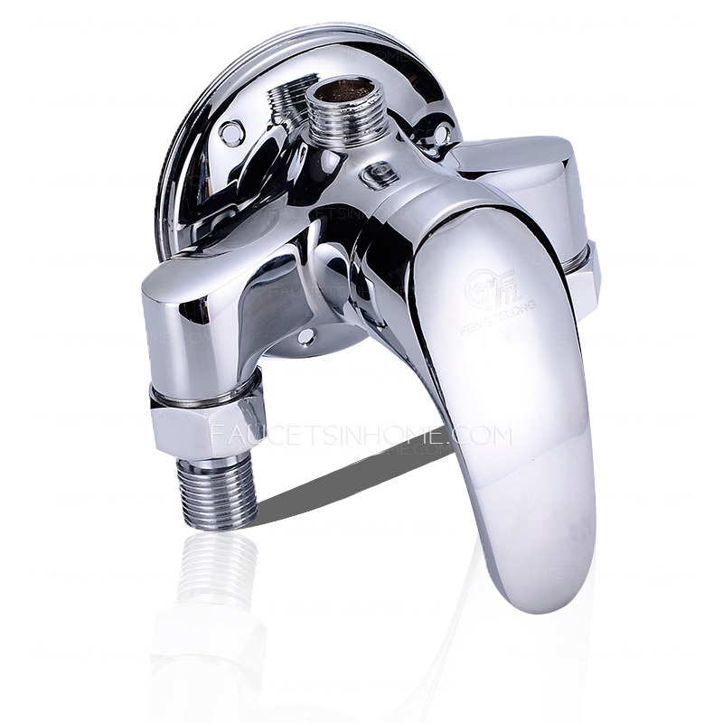 Wall Mounted Modern Bath Faucets Shiny Apperance 