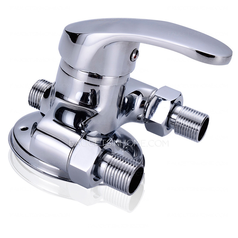 Wall Mounted Modern Bath Faucets Shiny Apperance 