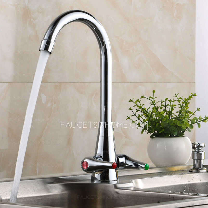 Best Stainless Steel Kitchen Faucet Double Handles 