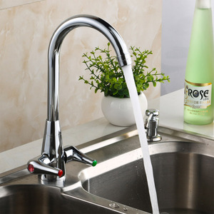 Best Stainless Steel Kitchen Faucet Double Handles 