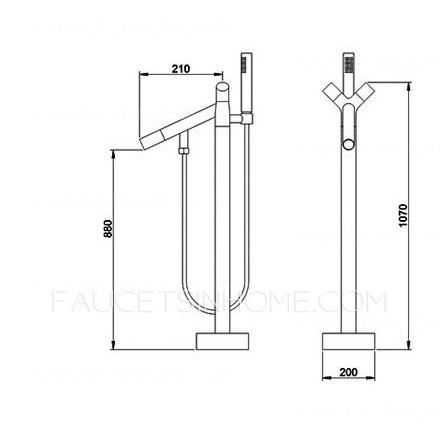 Creative Chrome Freestanding Faucet For Bathtub 