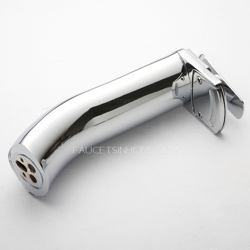 Waterfall Design Silver Chrome Heightening Bath Faucets