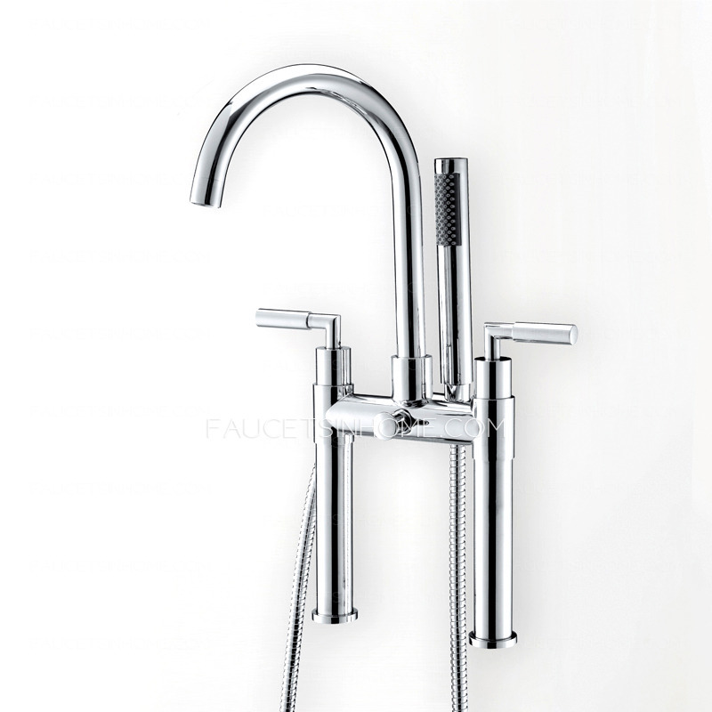 Modern Silver Stylish Bathroom Tub Faucets 