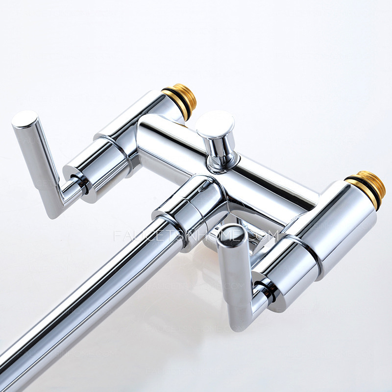 Modern Silver Stylish Bathroom Tub Faucets 