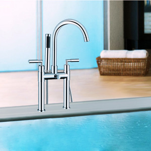 Modern Silver Stylish Bathroom Tub Faucets 