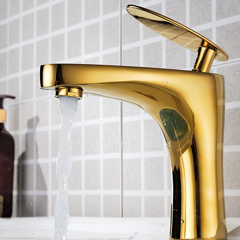 Shiny Golden Color Popular Bathroom Faucets