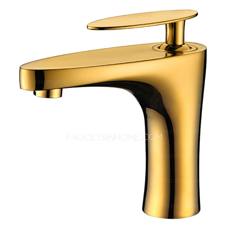 Shiny Golden Color Popular Bathroom Faucets