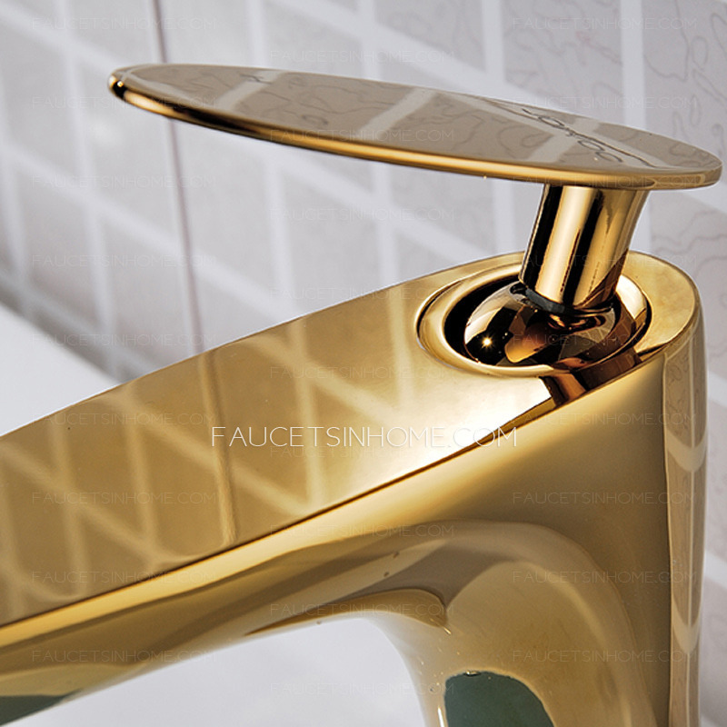 Shiny Golden Color Popular Bathroom Faucets