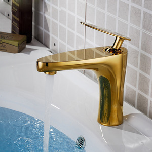 Shiny Golden Color Popular Bathroom Faucets