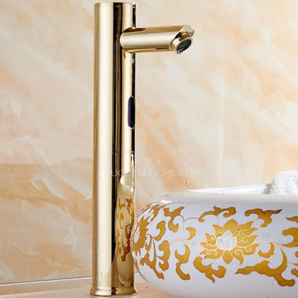 Decorative Golden Touchless Faucets For Bathroom 