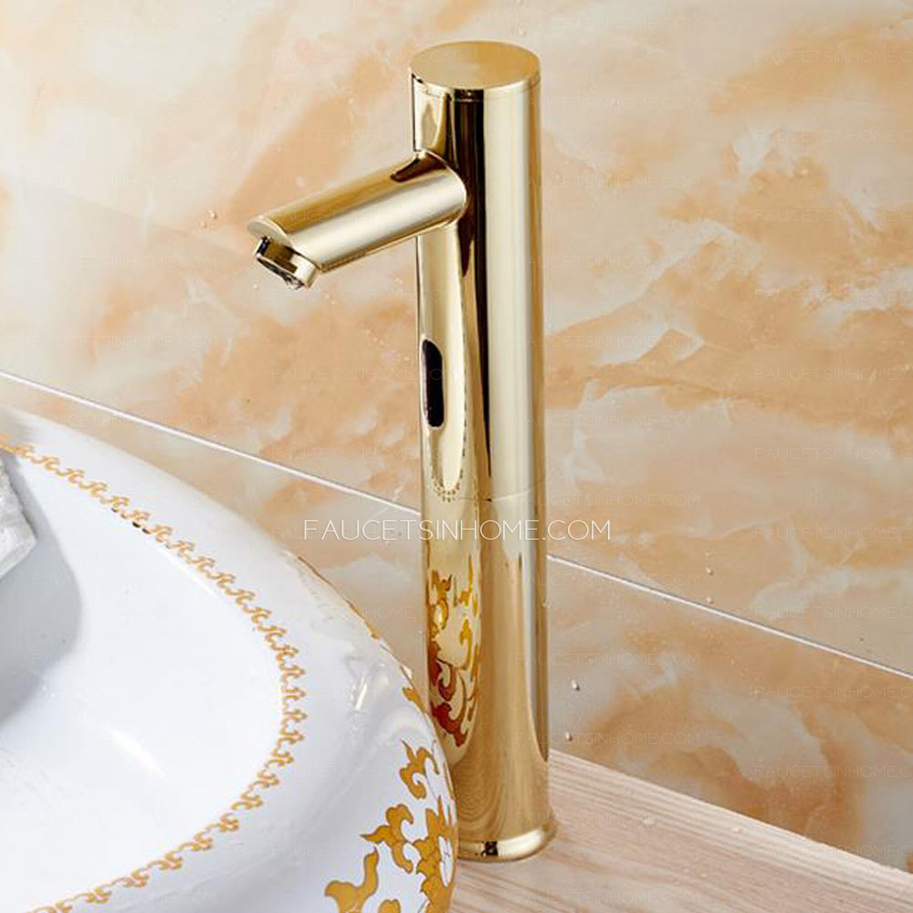 Decorative Golden Touchless Faucets For Bathroom 