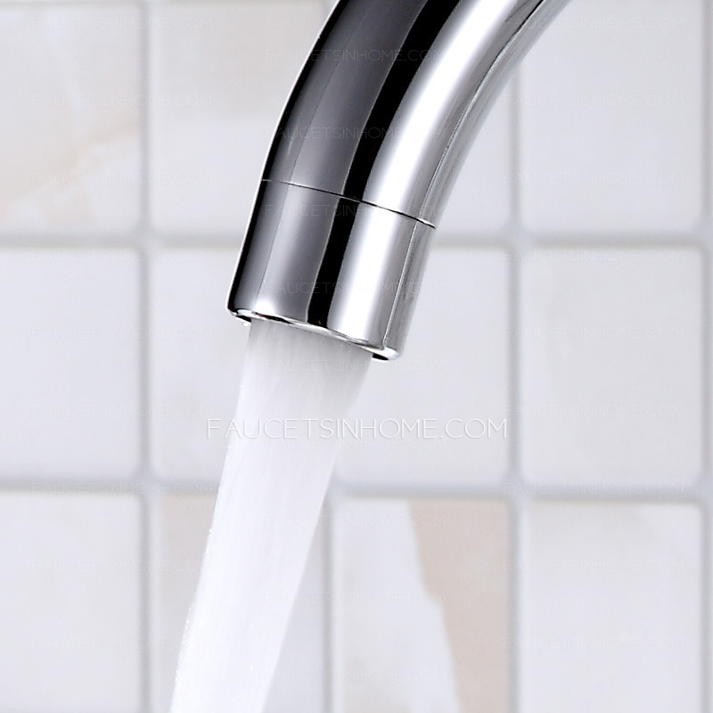 Modern Chrome Finish Kitchen Sink Faucets 