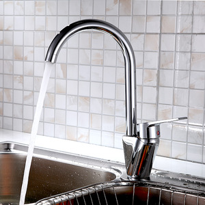 Modern Chrome Finish Kitchen Sink Faucets 