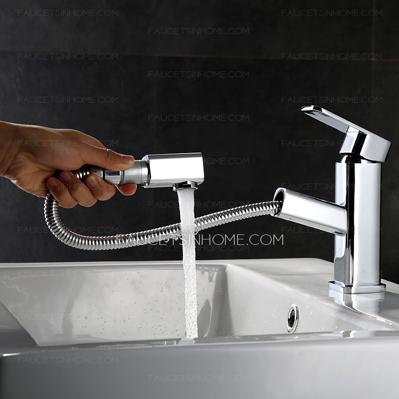 Square Shape Top Rated Pull Down Kitchen Faucets
