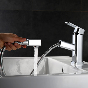 Square Shape Top Rated Pull Down Kitchen Faucets