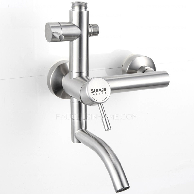 Stainless Steel With Spout System Shower Faucets