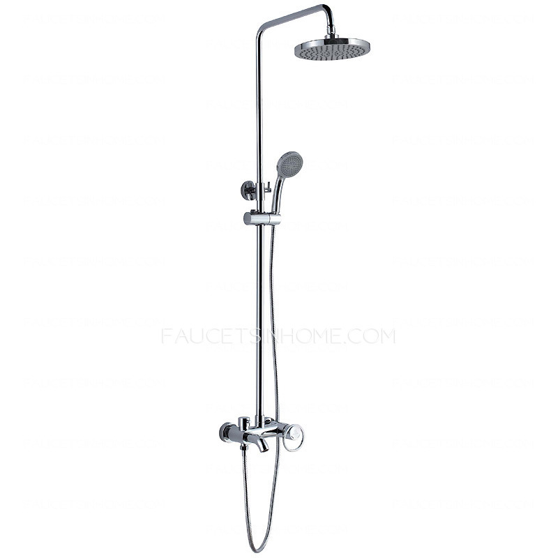 Brass Bathroom Shower Faucets System With Spout