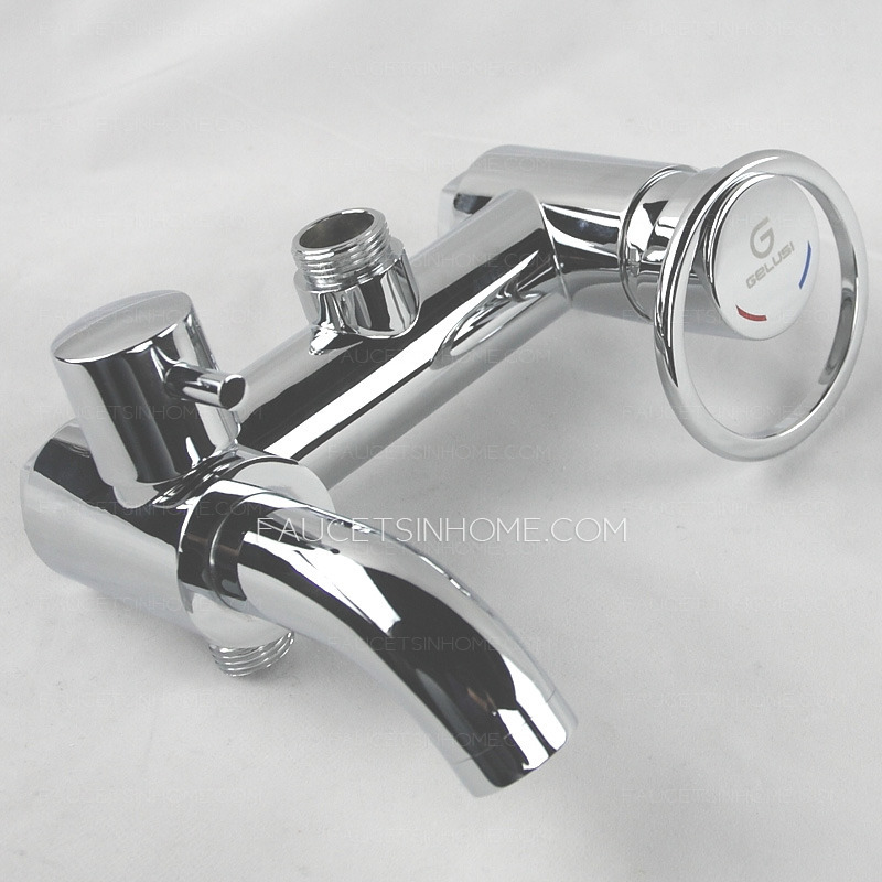 Brass Bathroom Shower Faucets System With Spout