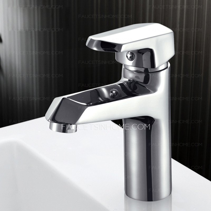 Shiny Electroplated Single Lever Bathroom Faucets