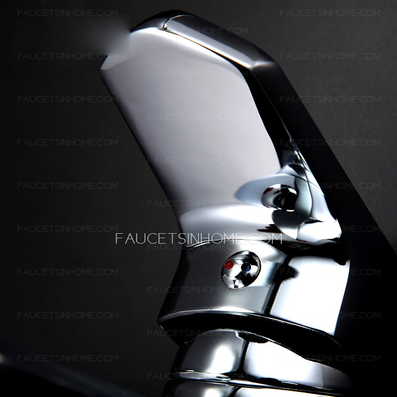 Shiny Electroplated Single Lever Bathroom Faucets