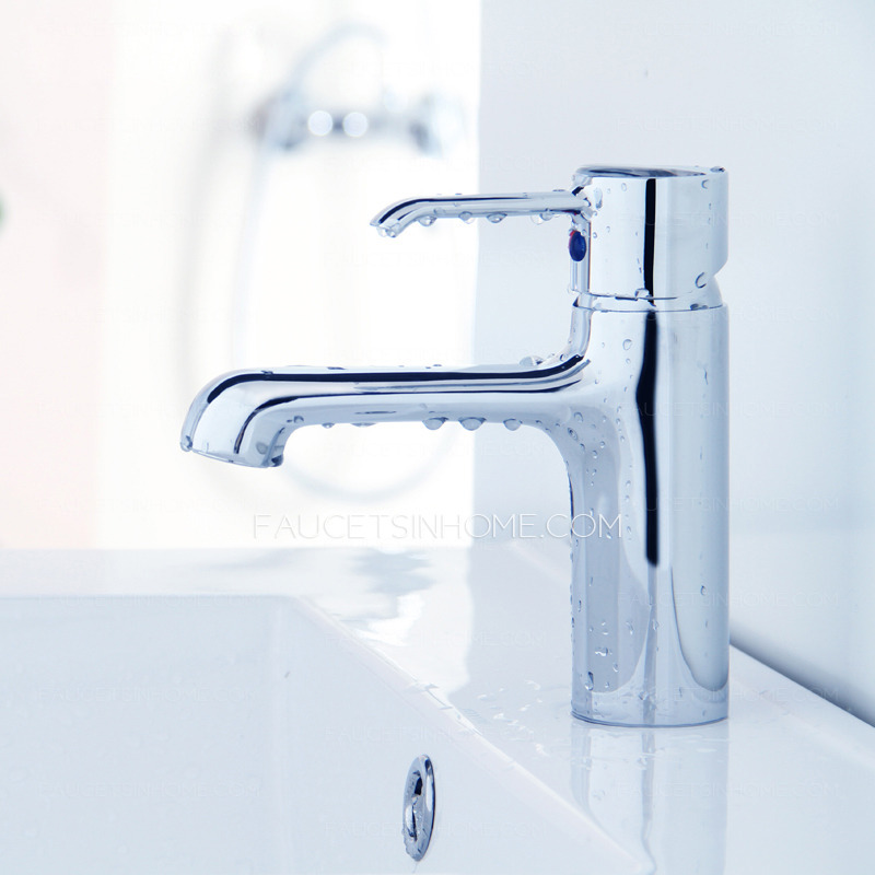 Simple Brass Contemporary Bathroom Sink Faucets